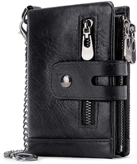 Carteira Masculina Antifurto RFID "Locked" em Couro Legítimo