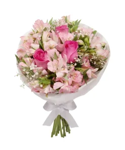 Alternative view of Buquê Carinho de Rosas Pink