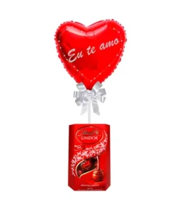 Balão Eu Te Amo e Chocolate Lindt
