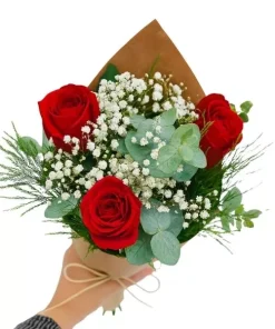 Buquê Com 03 Rosas