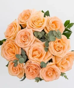 Buquê De 12 Rosas Champanhe